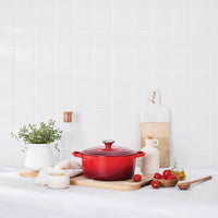 Le Creuset 26cm Cast Iron Round Casserole Dish Cerise