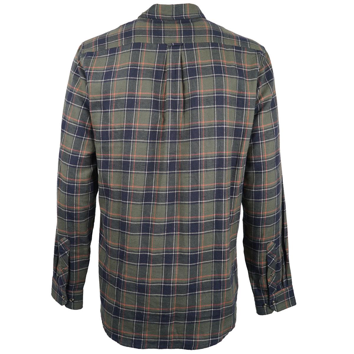 Albert and Maurice Mens Wye Shirt Olive Green Check