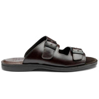 Brown Leather Loake Mens Crete Sandals Side