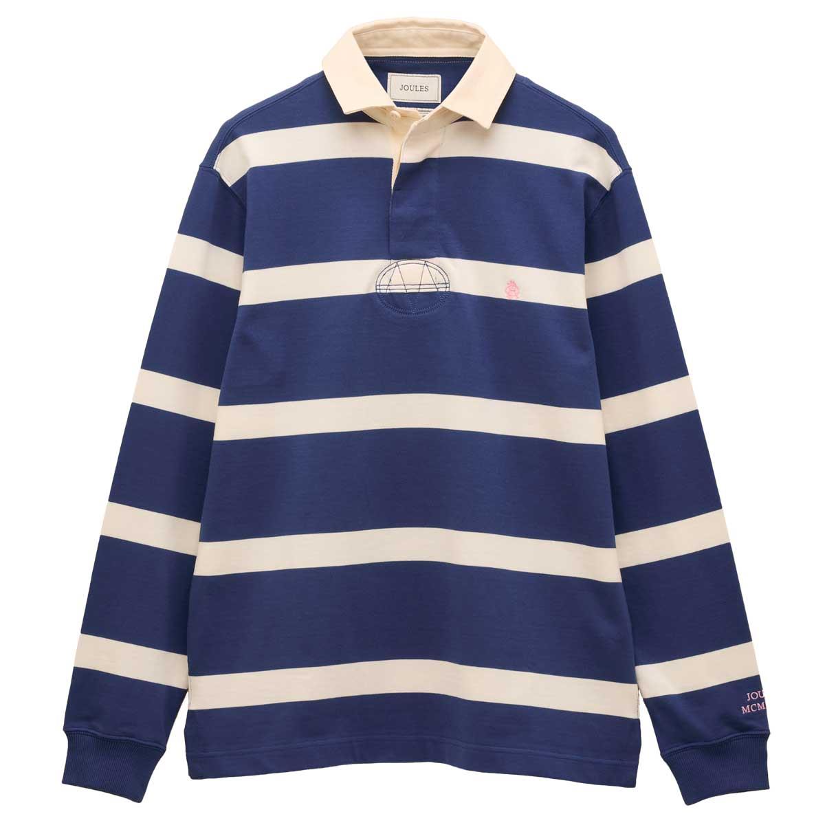 Blue/White Joules Mens Rugby Club Shirt