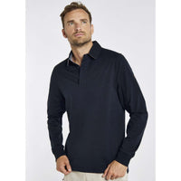 Navy Dubarry Mens Furlong Rugby Top On Model