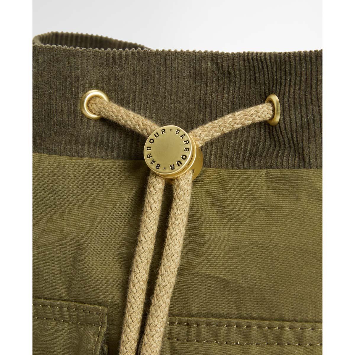 Dusky Green Barbour Mia Drawstring Tote Bag Adjuster