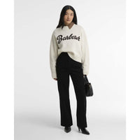 ECRU Barbour Womens Ivybridge Knitted Jumper  ON MODEL