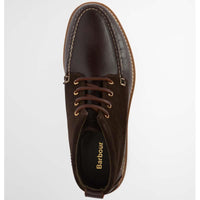 Olive/Dark Brown Barbour Mens Hadston Chukka Boot TOP