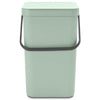 Jade Green Brabantia Sort & Go Waste Bin 25 Litre