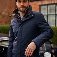 Navy Schoffel Mens Whitton Waterproof Coat Lifestyle