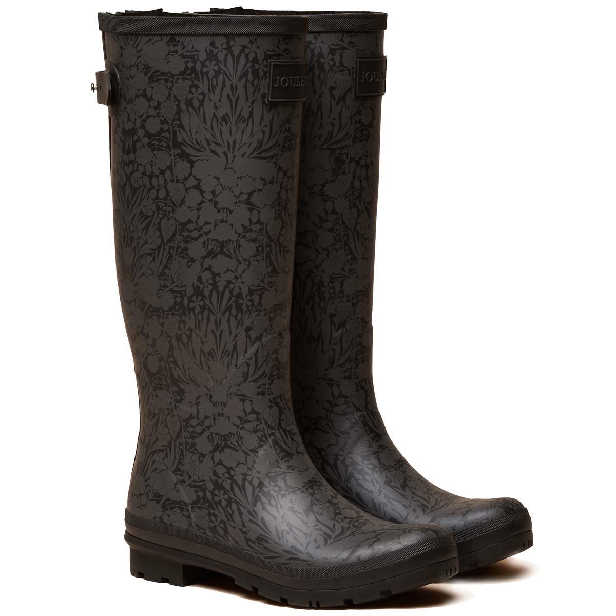 Black Joules Womens Welly Print Tall Wellies