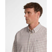 Dark Bordeaux Barbour Mens Preston Regular Fit Shirt COLLAR