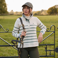 Pale Stone/Agave Green Stripe Schoffel Womens Sandown Sweatshirt Lifestyle