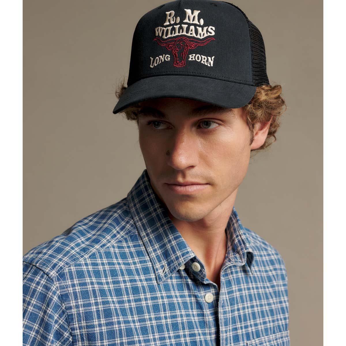 R.M. Williams Mens RMW Longhorn Trucker Cap