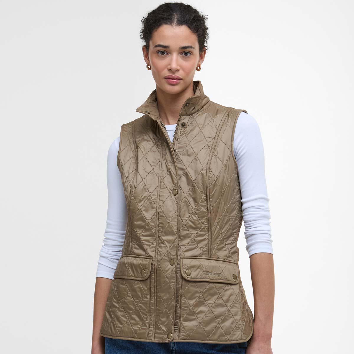 Military Brown Barbour Wray Gilet Front