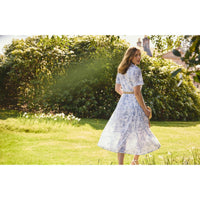 Ink Blue Print Barbour Womens Wisteria Midi Dress Lifestyle 3