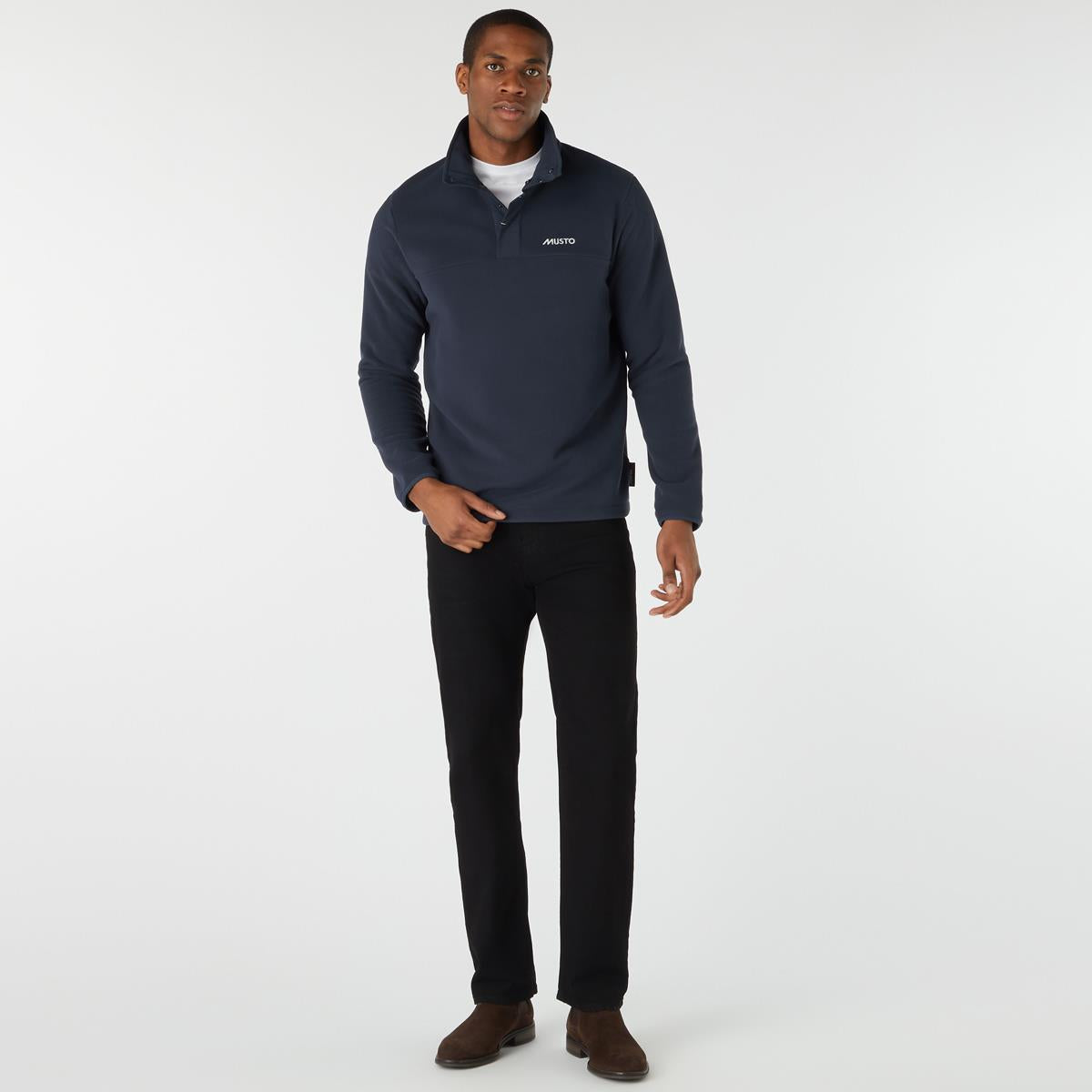 Musto Mens Nautic Polartec Snap Pullover Fleece