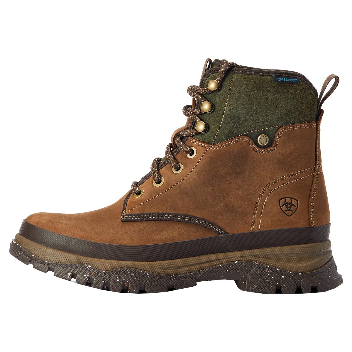 Oily Distressed Brown/Olive Ariat Womens Moresby Boots Side
