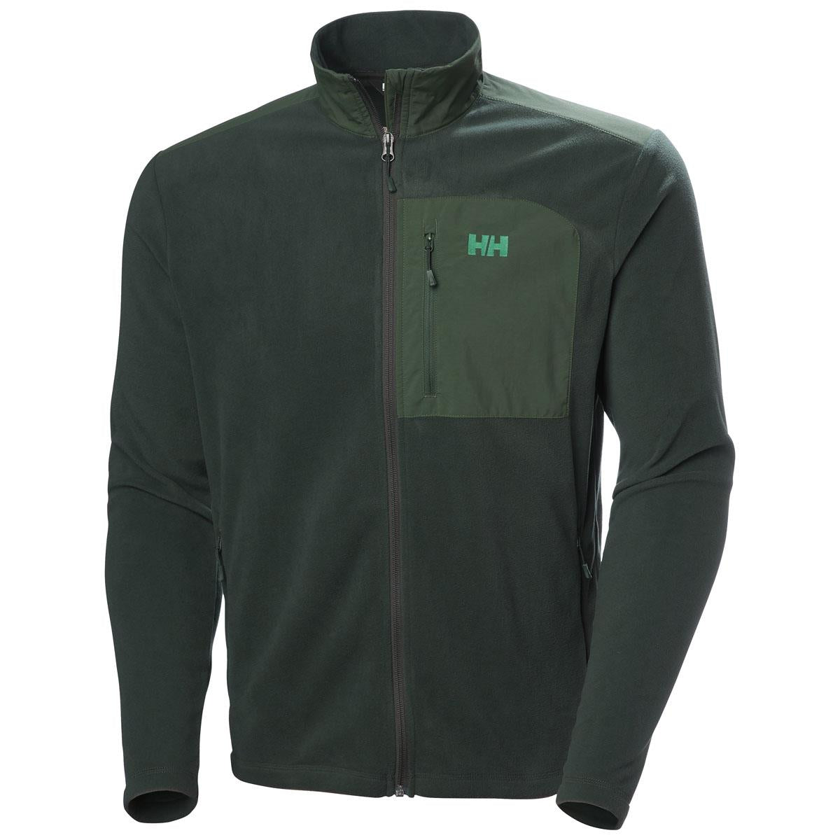 Dark Jungle Helly Hansen Mens Daybreaker Block Microfleece Jacket