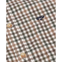 Hoggs Of Fife Mens Garvock Cotton Twill Herringbone Check Shirt