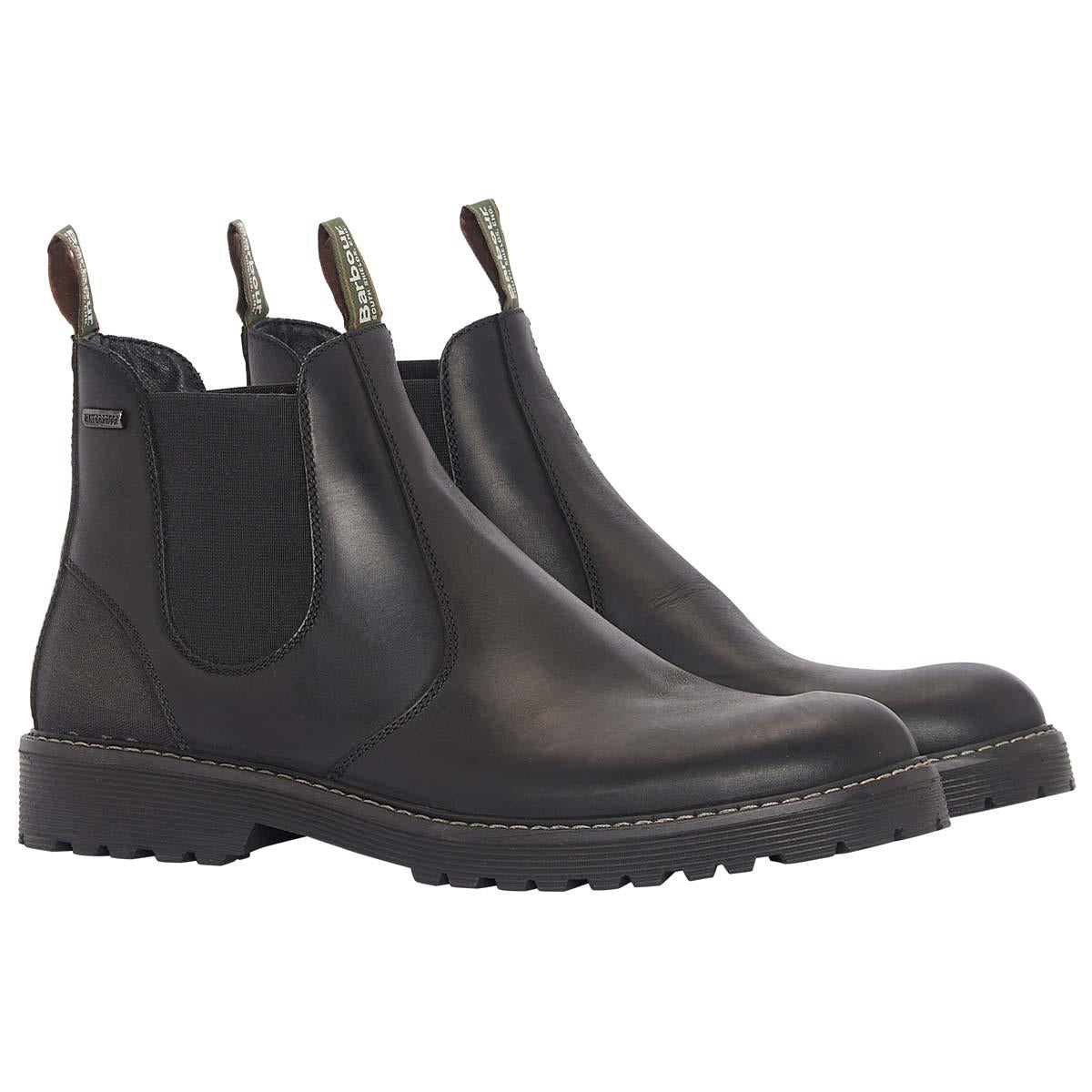 Black Barbour Mens Patton Chelsea Boot