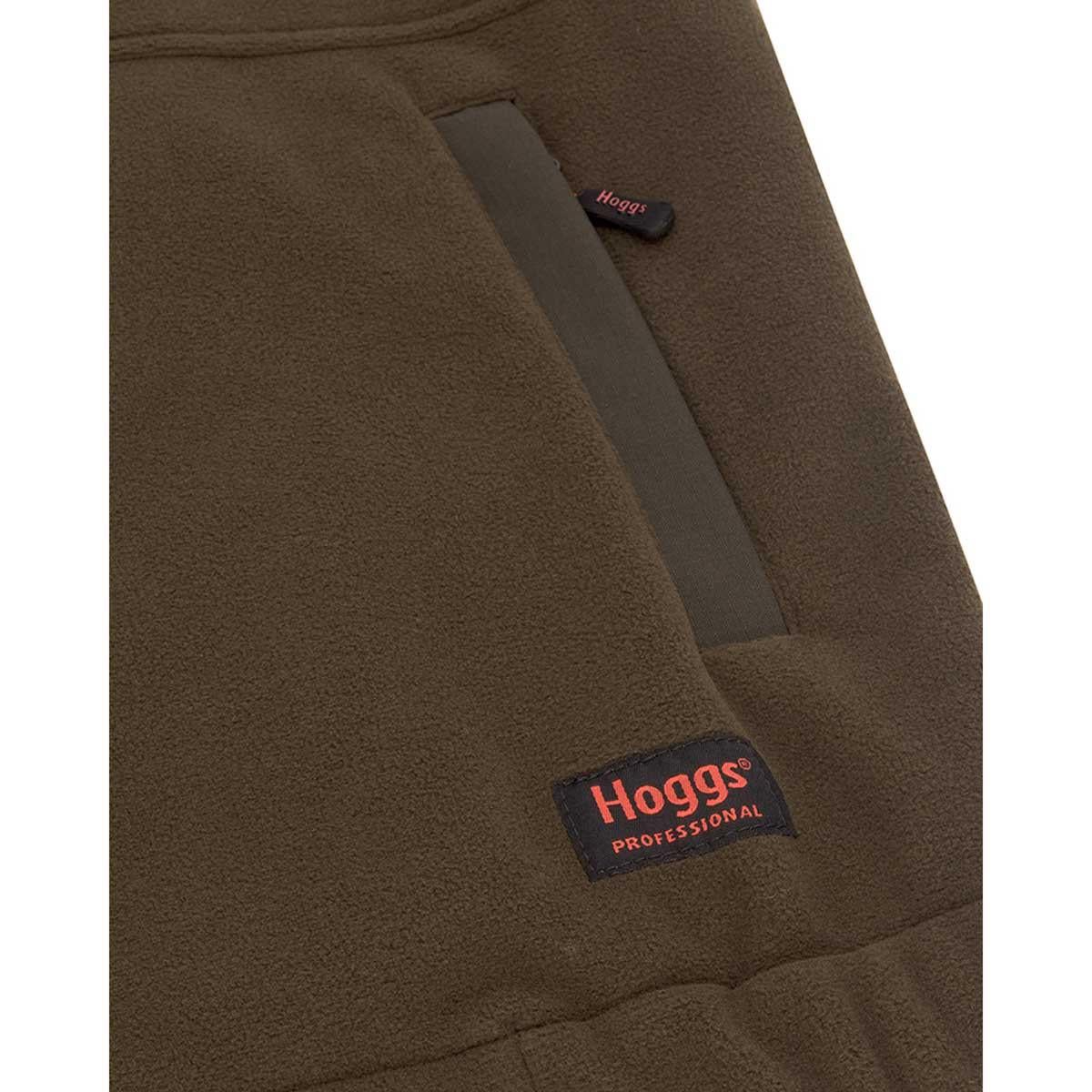 Hoggs Of Fife Mens Green King II 1/4 Zip Bonded Fleece