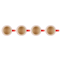 Cerise Le Creuset Stoneware Set of 4 400ml Seattle Mugs Top View