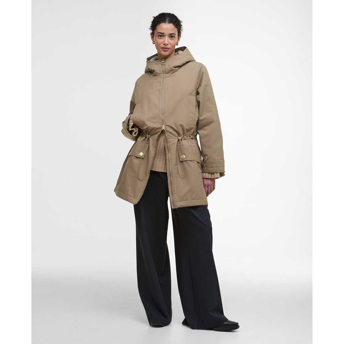 Military Brown/Ancient Barbour Womens Inola Showerproof Jacket model