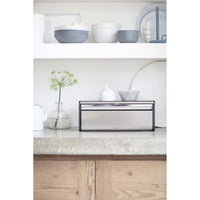 Matt Steel Brabantia Fall Front Bread Bin Lifestyle