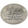R.M. Williams Logo Belt Buckle Silver
