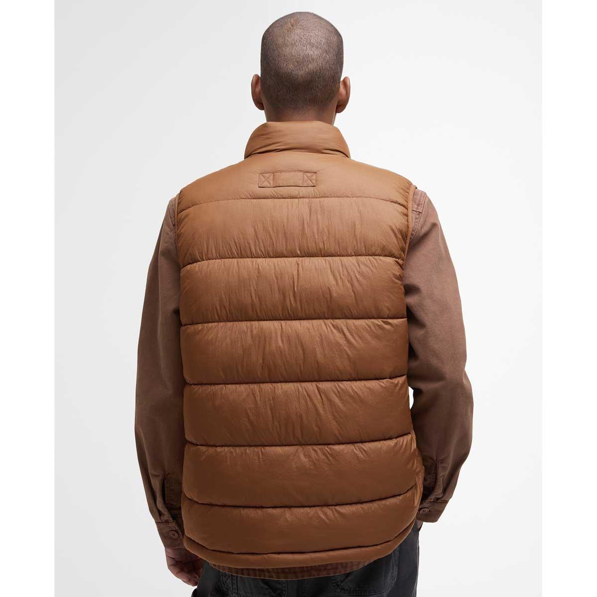Umber Barbour Mens Offshore Quilted Gilet Back