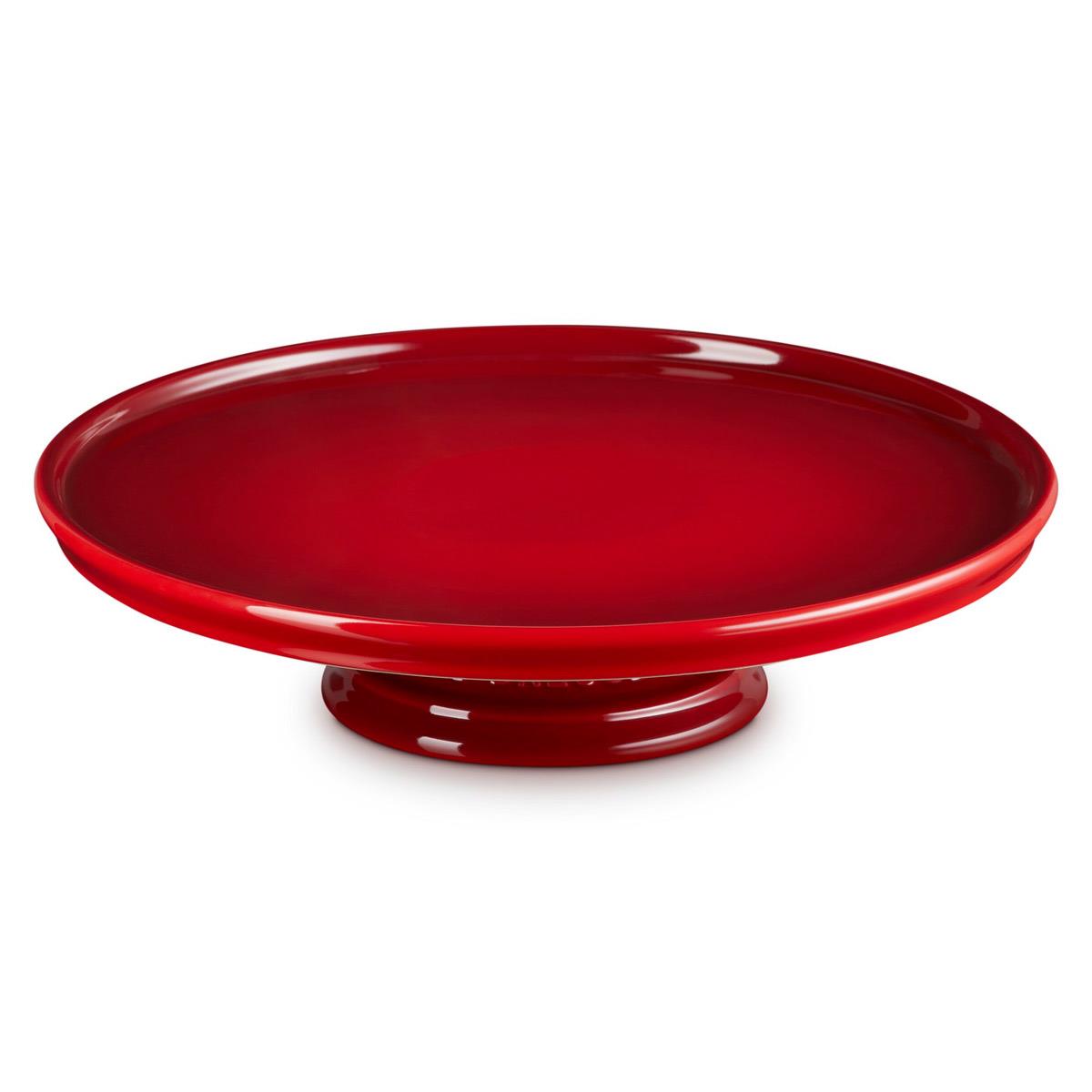 Cerise Le Creuset Stoneware Footed Cake Stand