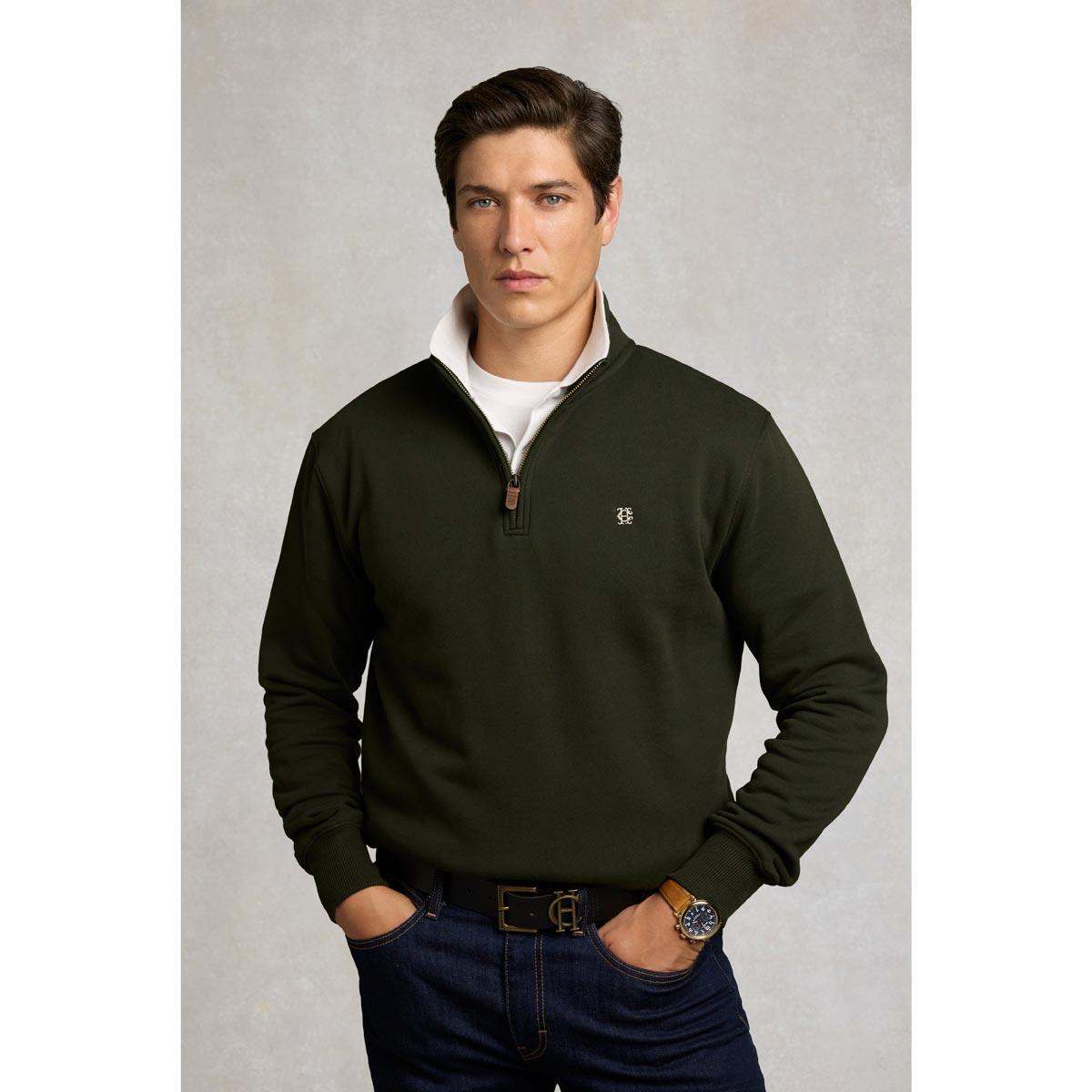 Holland Cooper Mens Classic Quarter Zip Sweatshirt