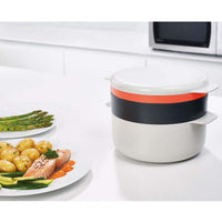 Stone/Orange Joseph Joseph M-Cuisine 4-piece stack microwave cooking sete cooki LS3