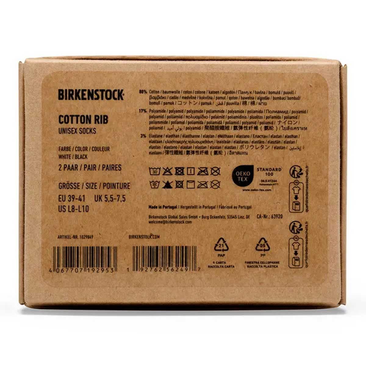 Birkenstock Set of 2 Cotton Ribbed Socks