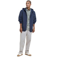 Dark Denim Barbour Mens Newhill Showerproof Jacket On Model