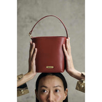 Barbour Womens Cedar Mini Leather Bucket Bag