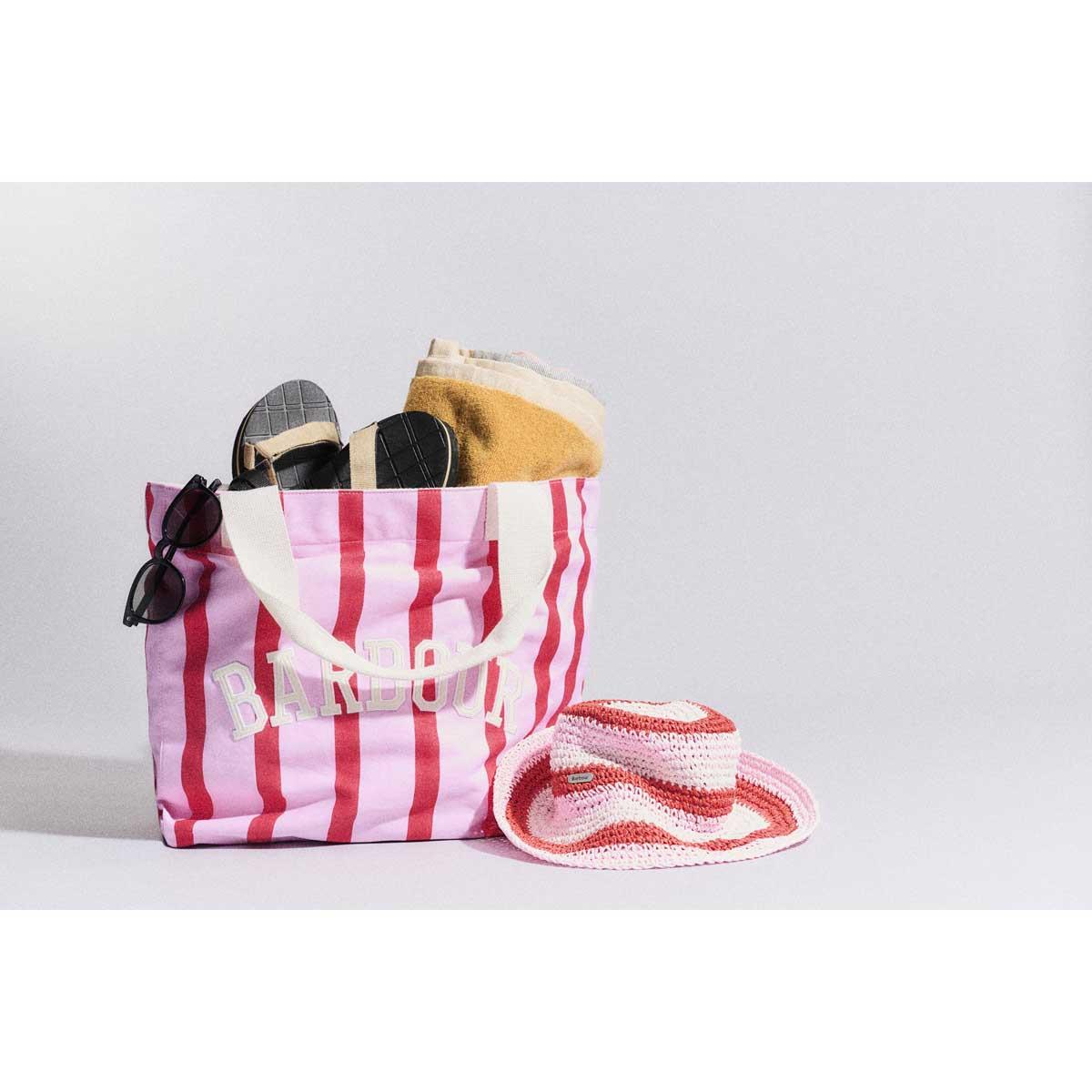 Cherry Blossom Barbour Emily Stripe Tote Bag lifestyle