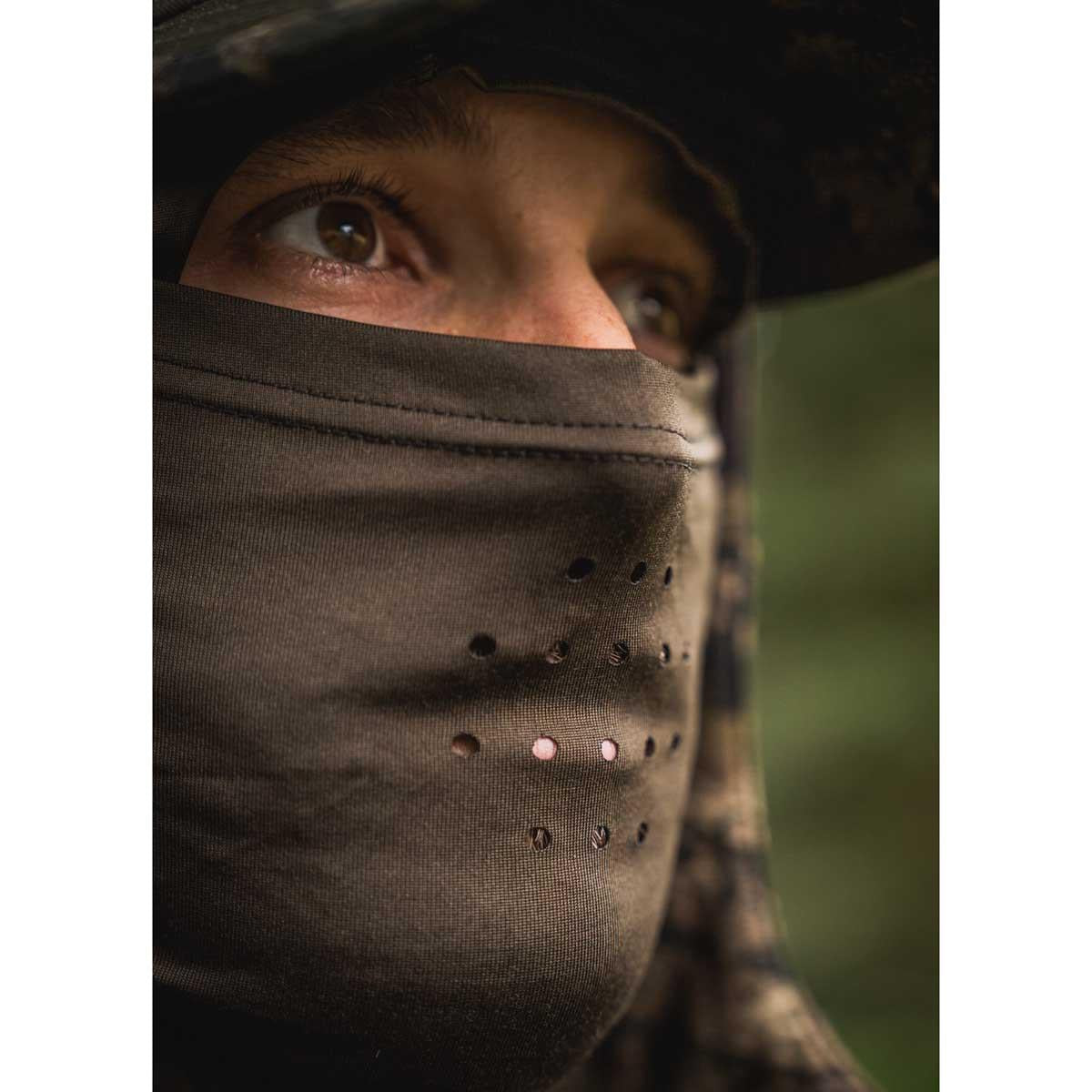 Pine Green Seeland Mens Tagus Face Cover Lifestyle Breathability Detail