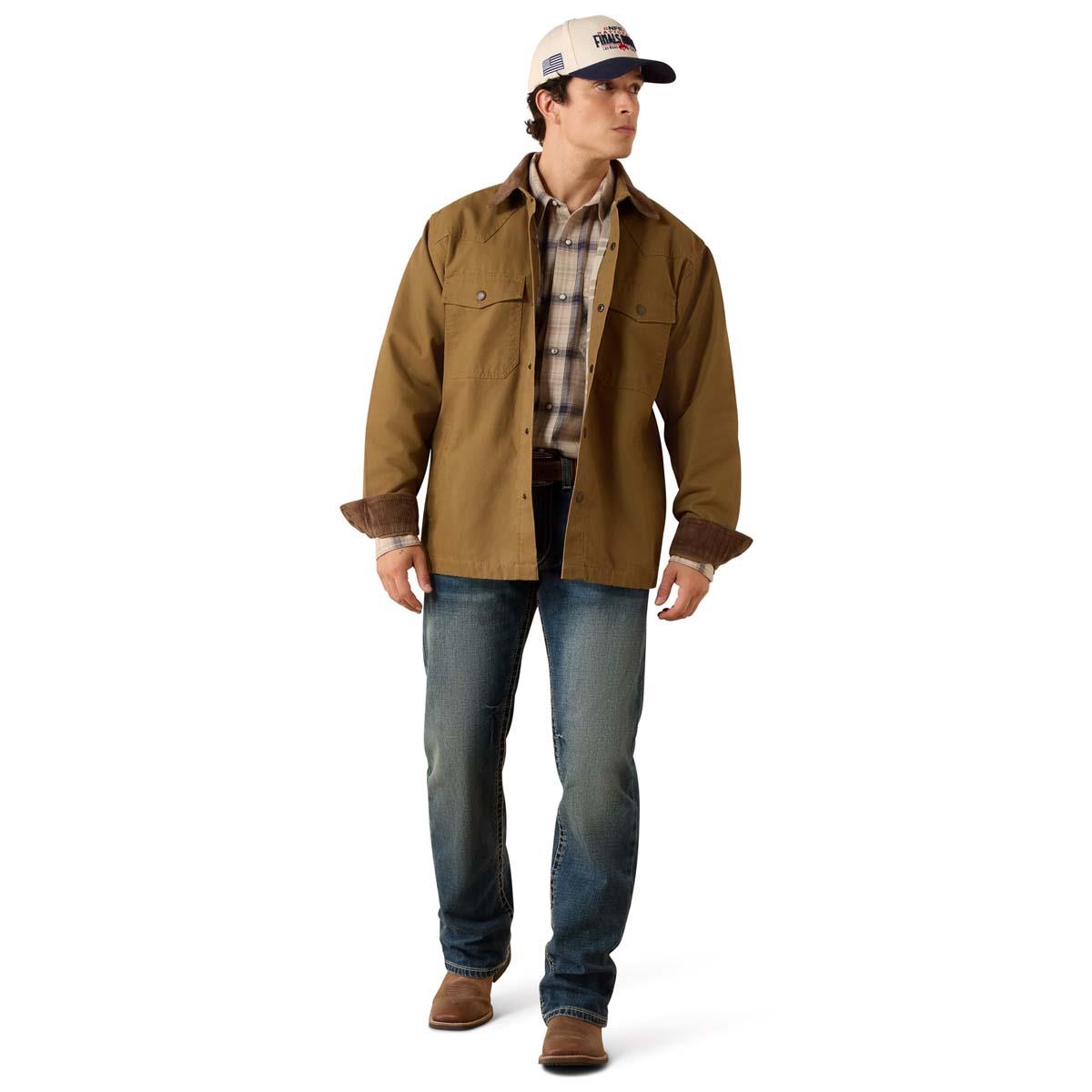 Kangaroo Ariat Mens Retro Canvas Shirt Jacket Full Length Outfit