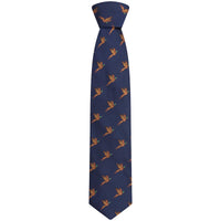 Hoggs Of Fife 100% Silk Woven Tie Pheasants Boxed