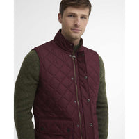 BORDEAUX Barbour Mens New Lowerdale Gilet ZIP
