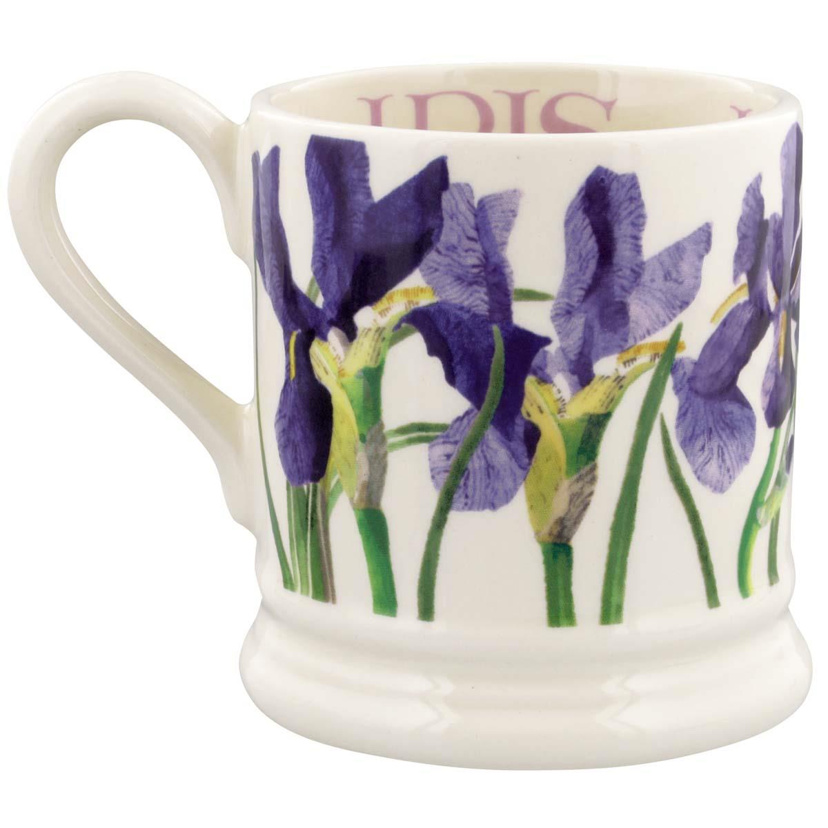 Emma Bridgewater Blue Iris Half Pint Mug RIGHT