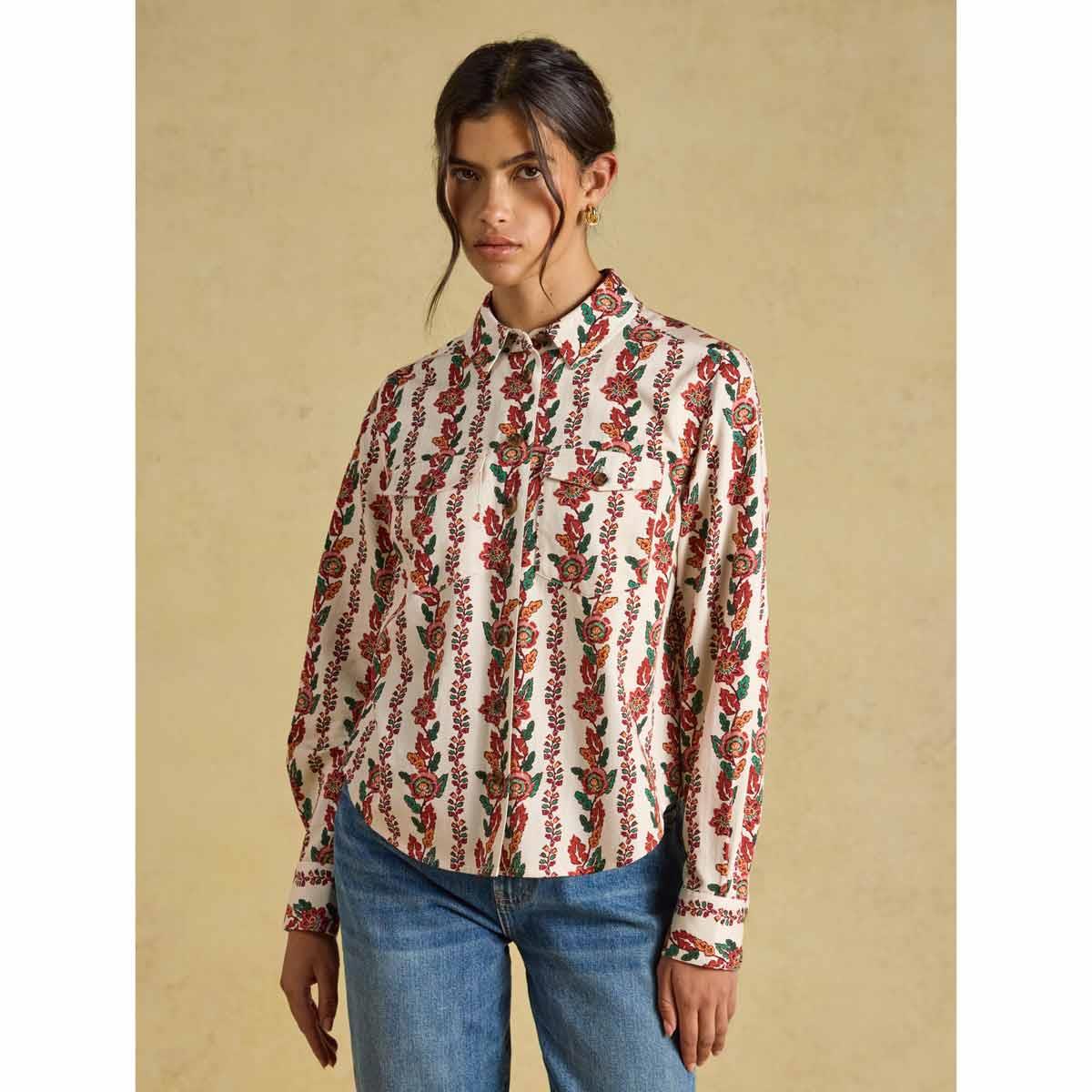 Joules Womens Evelyn Floral Boxy Shirt
