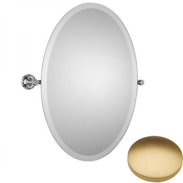 Brushed Gold Matt Samuel Heath Style Moderne Oval Tilting Mirror L6746-XL
