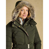 Joules Womens Aspen Showerproof Padded Long Coat
