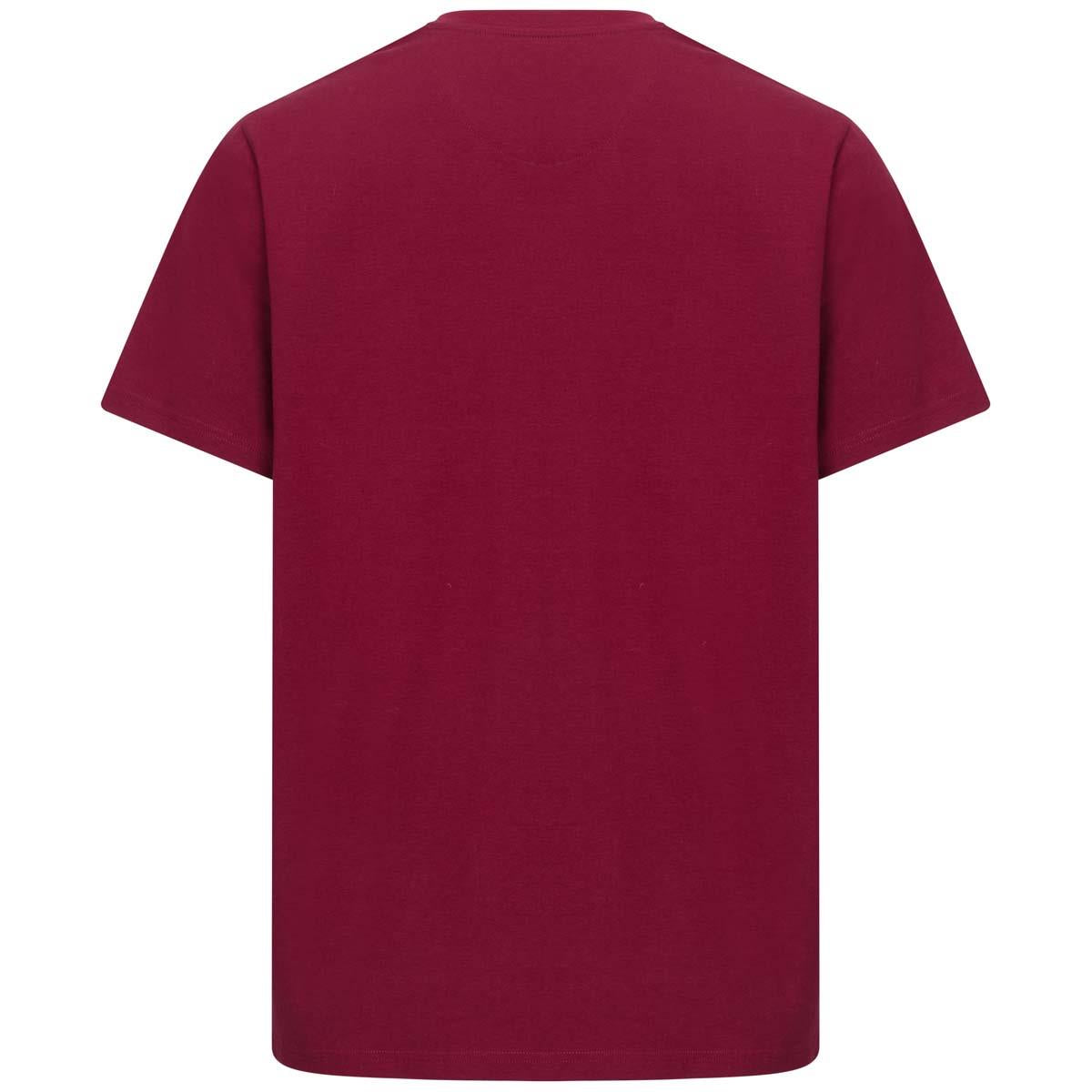 Burgundy Hoggs Of Fife Mens Canonbie Printed T-Shirt Back