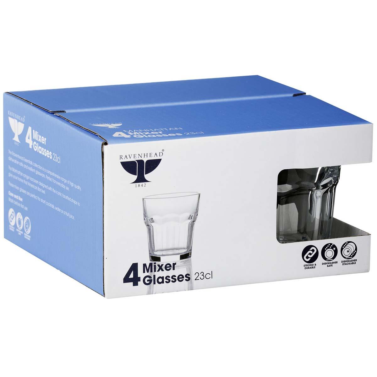 Ravenhead Manhattan Set of 4 Mixer Glasses BOX