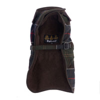 Classic Tartan Barbour Wool Touch Dog Coat Underneath