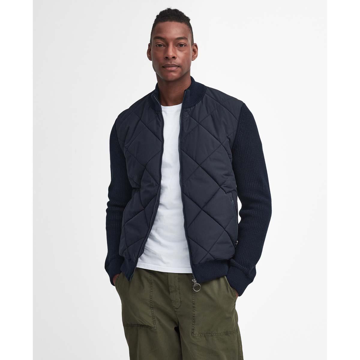 Barbour Mens Newland Zip Through Knitted Jumper