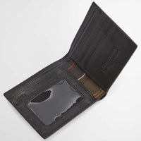 black Barbour Farne Woven Leather Wallet inner