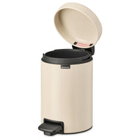Soft Beige Brabantia newIcon Pedal Bin 3 Litre Open