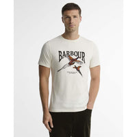 Whisper White Barbour Mens Pheasant Graphic Tailored T-Shirt FRONT