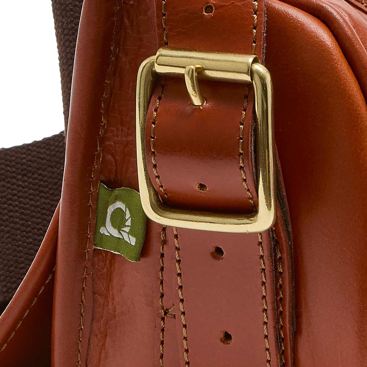 Chestnut Chatham Cartridge Bag Buckle Detail